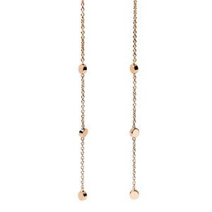 La Meno "Treasure" Dangle Threader Earrings, 18K Rose Gold Plated Over Brass